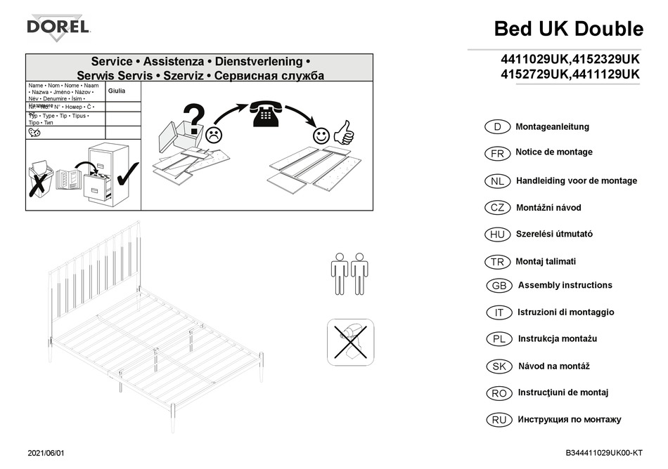 DOREL 4411029UK ASSEMBLY INSTRUCTIONS MANUAL Pdf Download ManualsLib