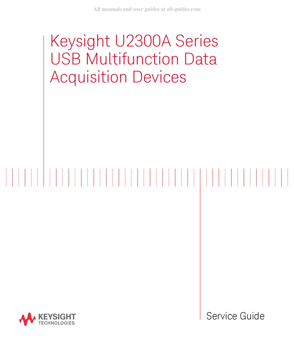 KEYSIGHT TECHNOLOGIES U2300A SERIES SERVICE MANUAL Pdf Download