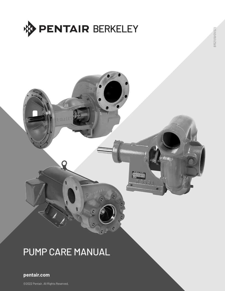 PENTAIR BERKELEY B4GPBHS CARE MANUAL Pdf Download ManualsLib