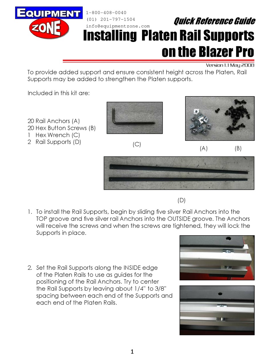 EQUIPMENT ZONE BLAZER PRO QUICK REFERENCE MANUAL Pdf Download ManualsLib