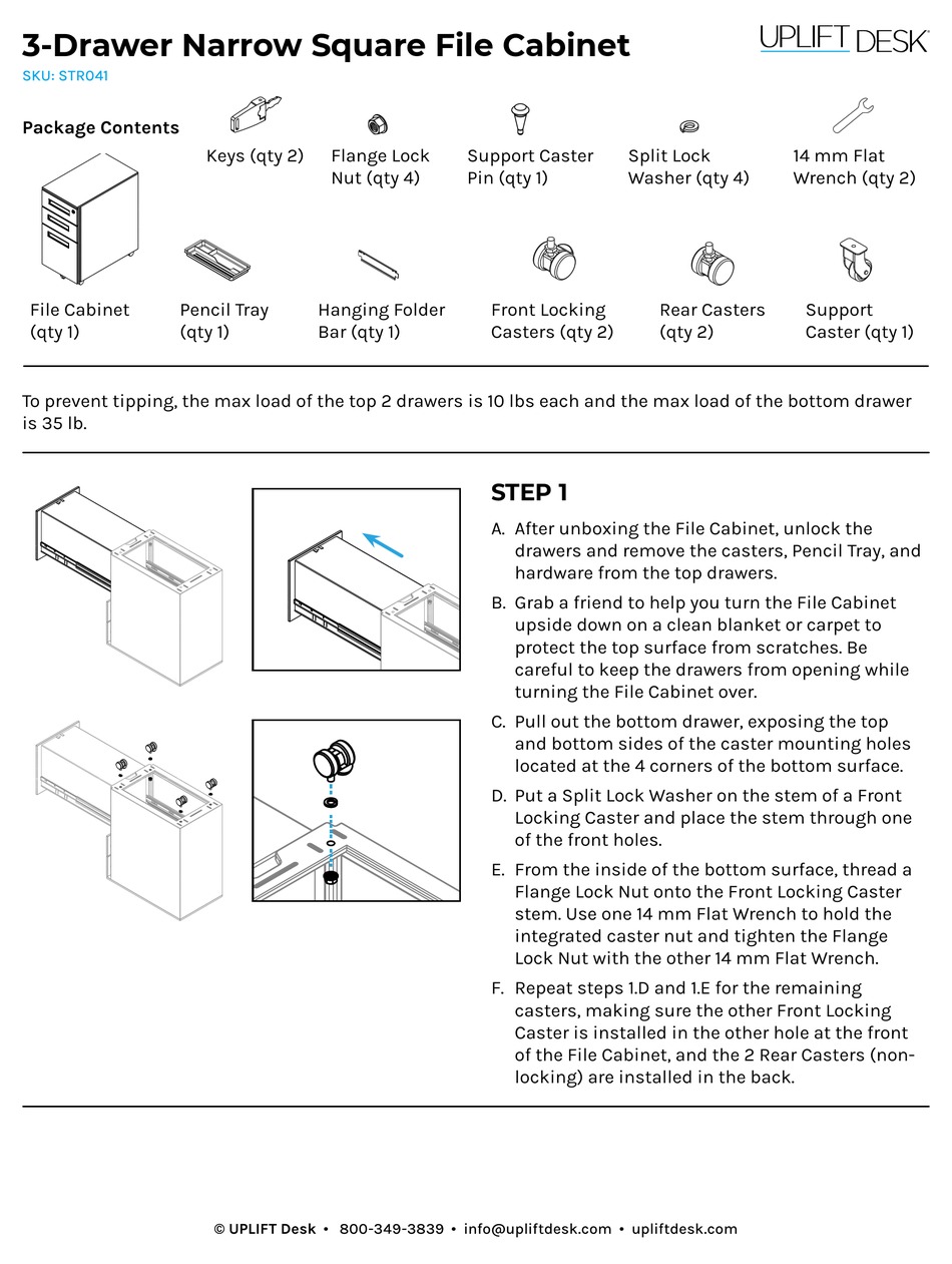 UPLIFT DESK STR041 ASSEMBLY INSTRUCTIONS Pdf Download ManualsLib