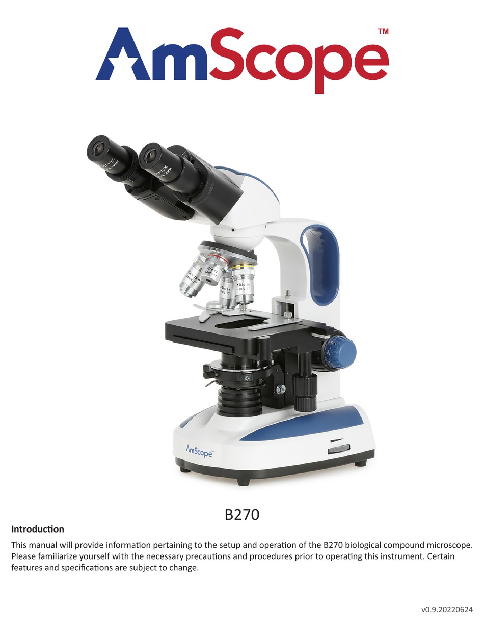 AMSCOPE B270 MANUAL Pdf Download ManualsLib