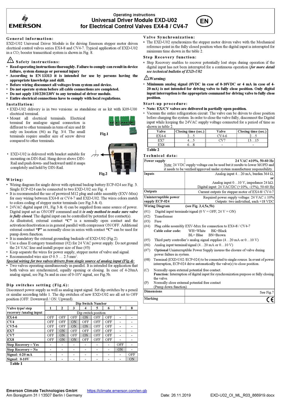 Emerson Exd U02 Operating Instructions Manual Pdf Download Manualslib 7168