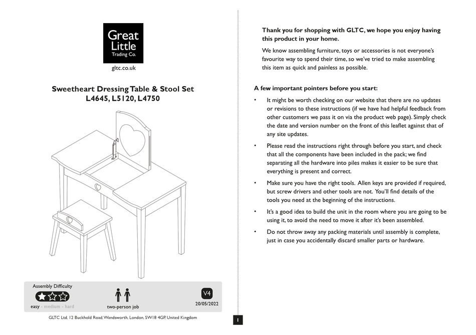 GREAT LITTLE TRADING SWEETHEART L4645 MANUAL Pdf Download ManualsLib