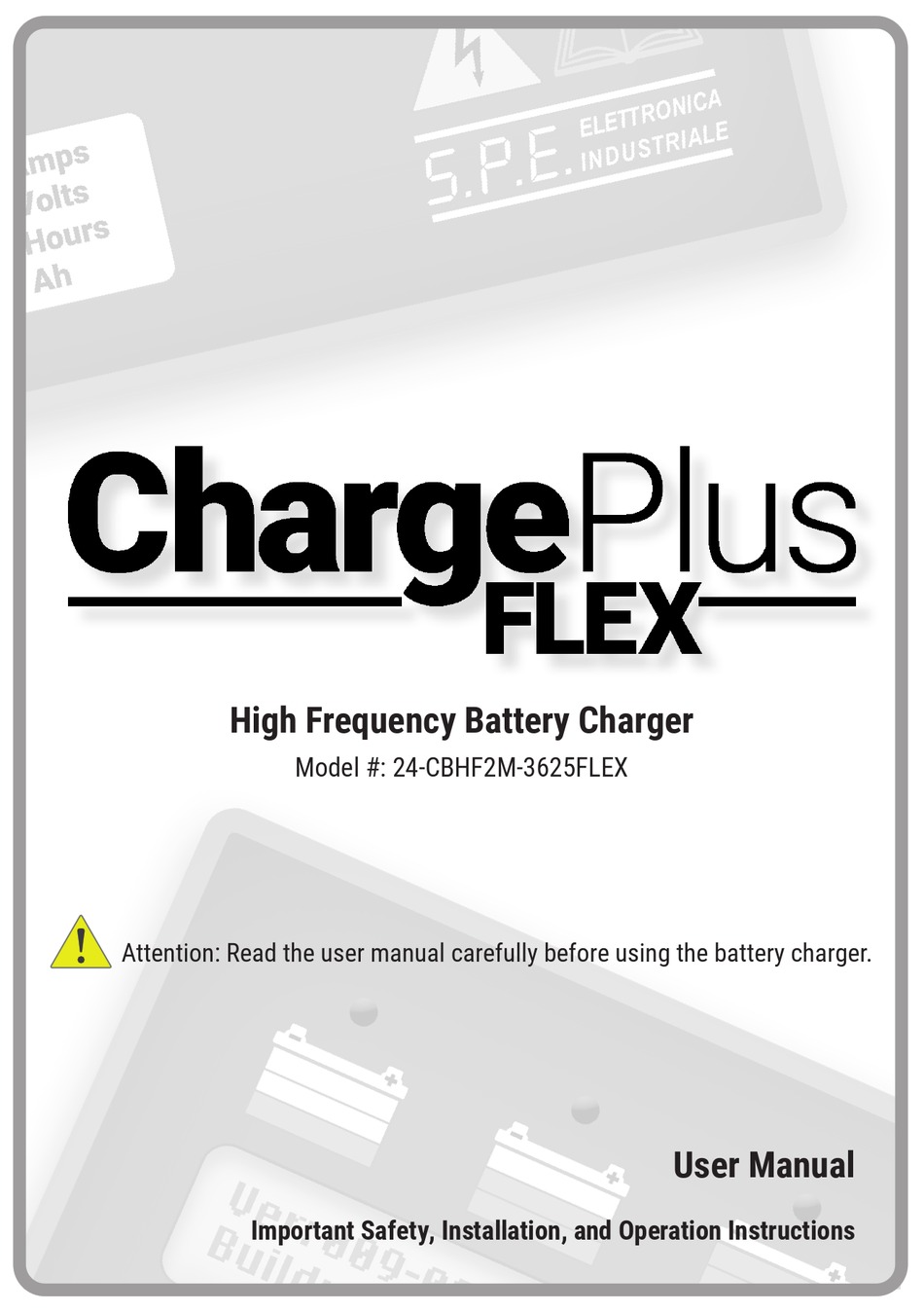 S.P.E. CHARGEPLUS FLEX USER MANUAL Pdf Download ManualsLib