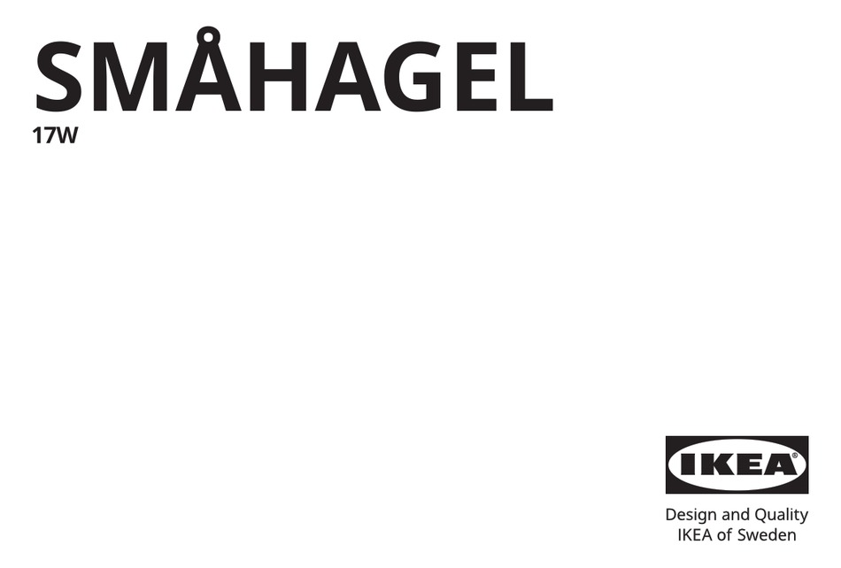 IKEA SMAHAGEL MANUAL Pdf Download | ManualsLib