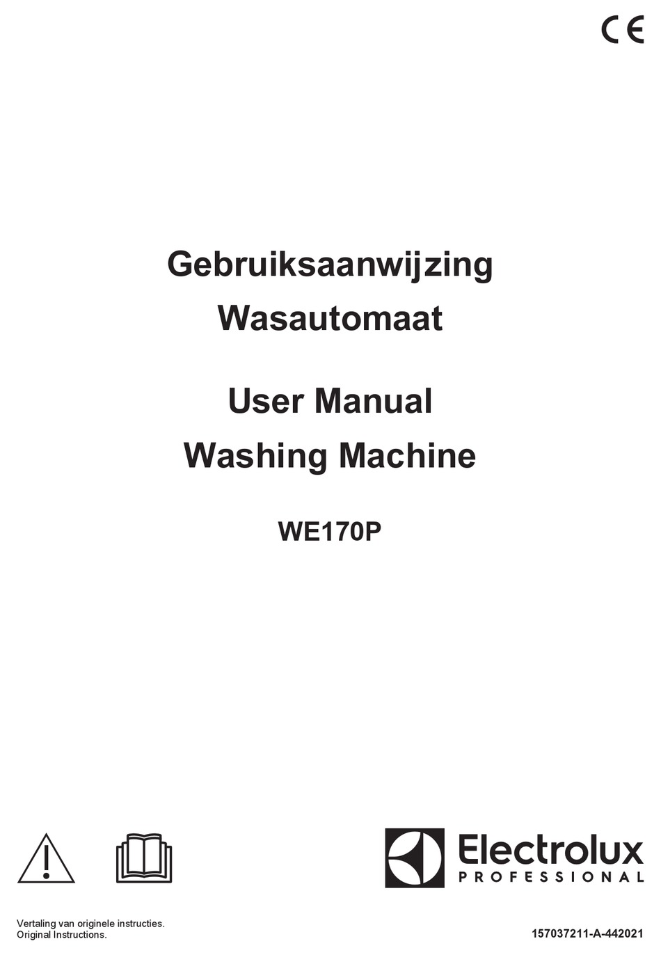 ELECTROLUX PROFESSIONAL WE170P USER MANUAL Pdf Download ManualsLib