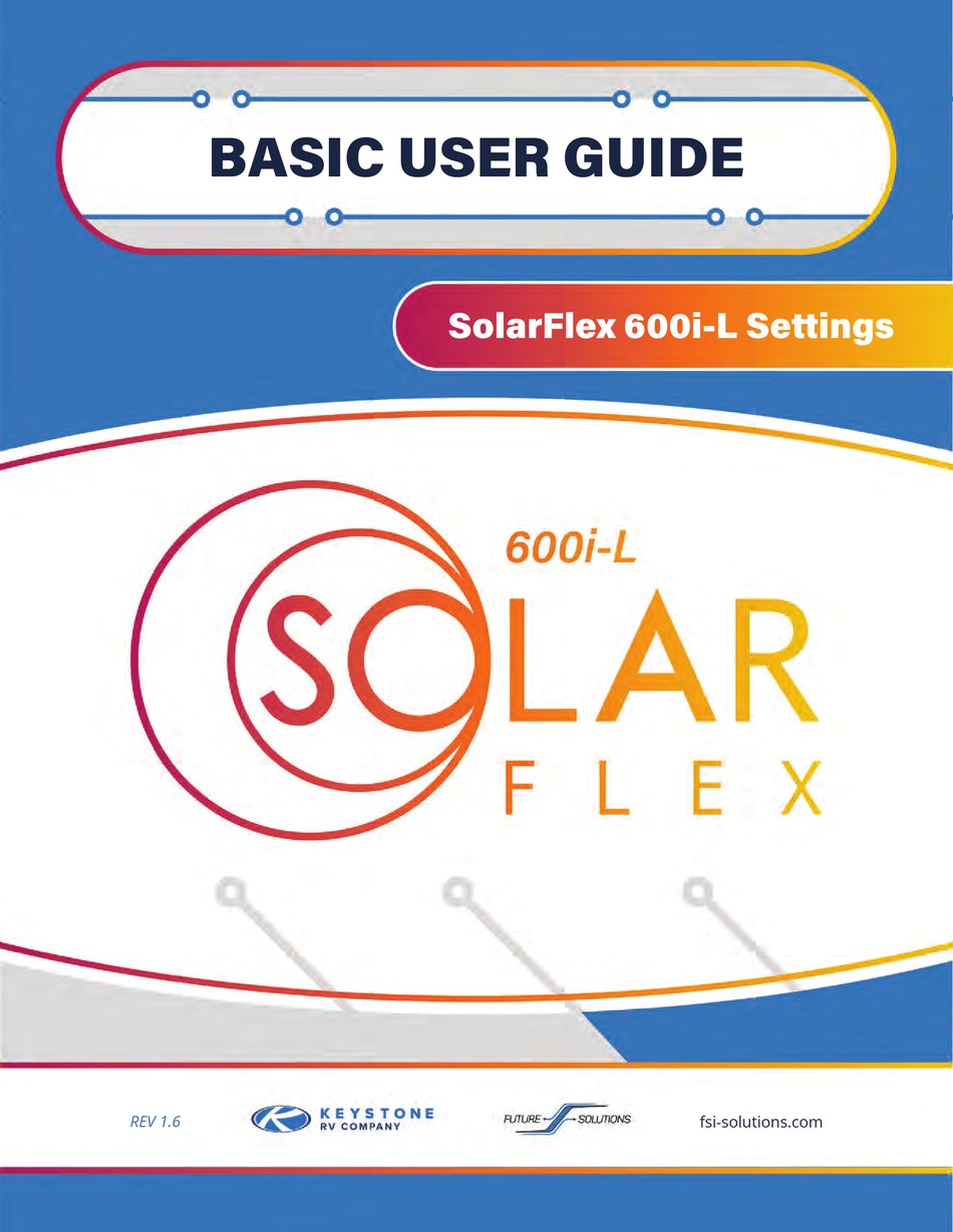 KEYSTONE RV SOLARFLEX 600IL BASIC USER'S MANUAL Pdf Download ManualsLib