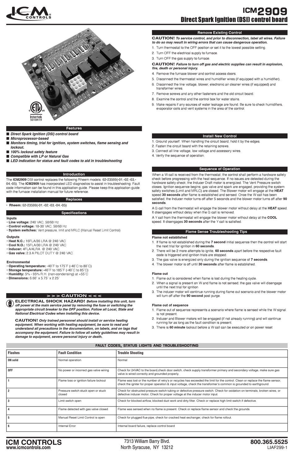 ICM CONTROLS ICM2909 MANUAL Pdf Download ManualsLib