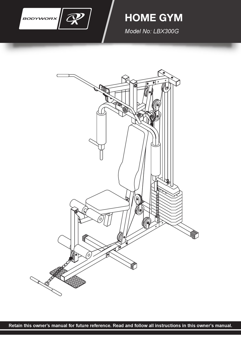 Table Of Contents Bodyworx LBX300G Owner s Manual Page 2