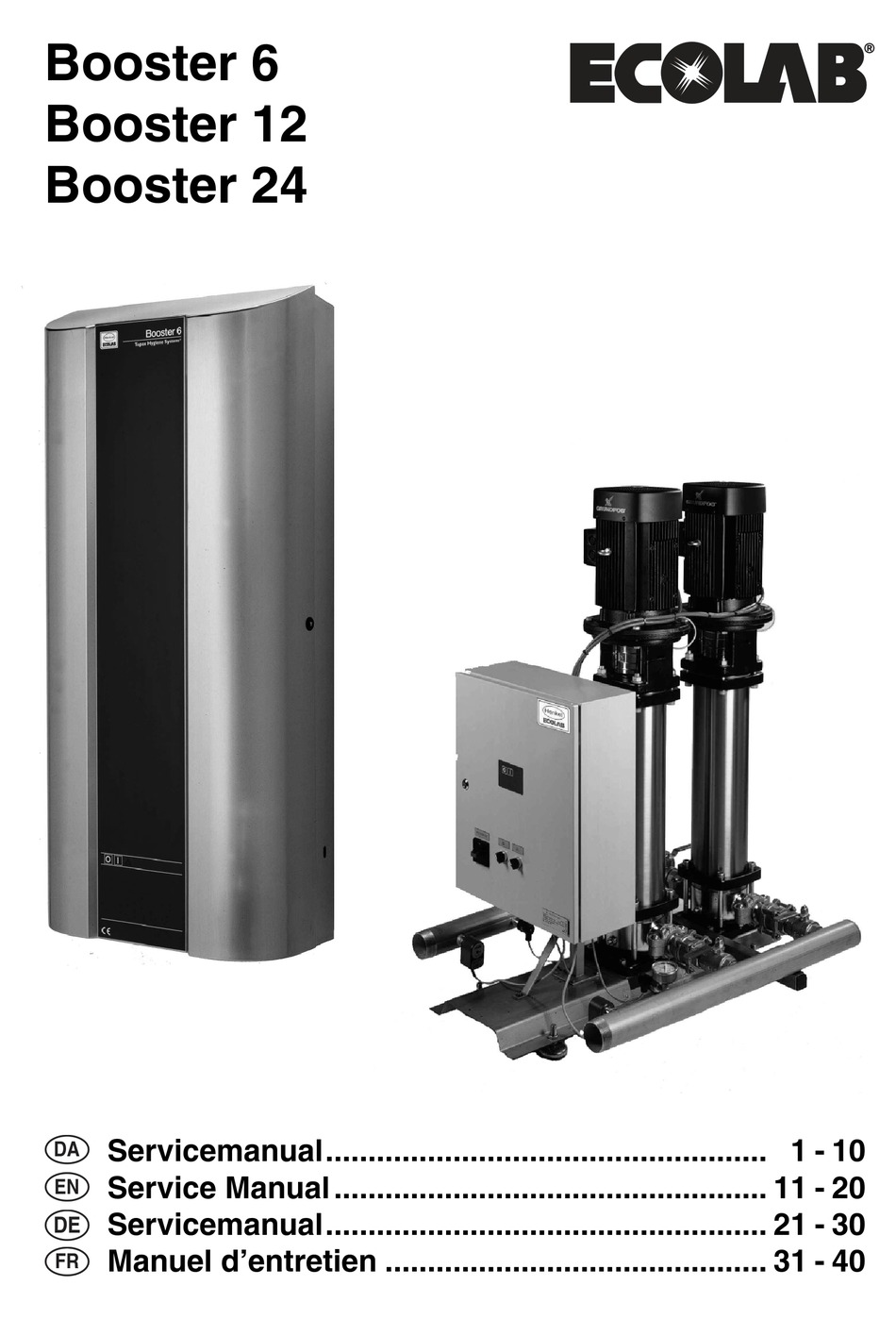 ECOLAB BOOSTER 6 SERVICE MANUAL Pdf Download ManualsLib