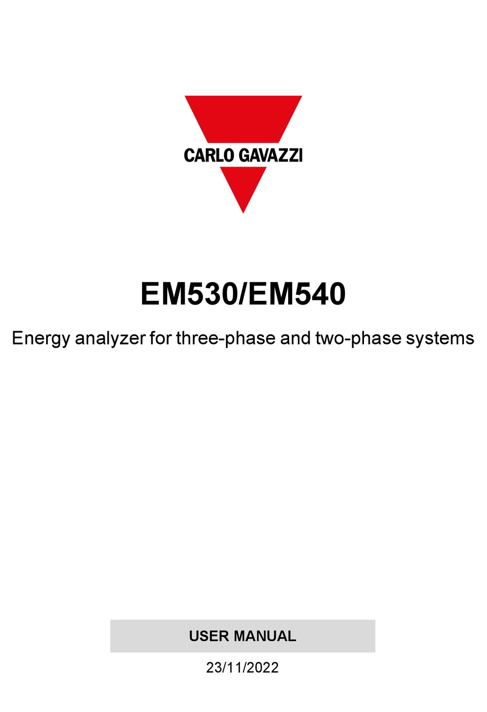 Carlo Gavazzi Em530 User Manual Pdf Download Manualslib 2295