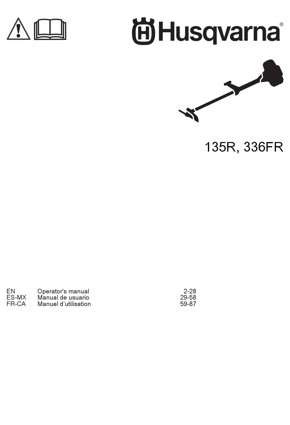 HUSQVARNA 135R OPERATOR'S MANUAL Pdf Download ManualsLib