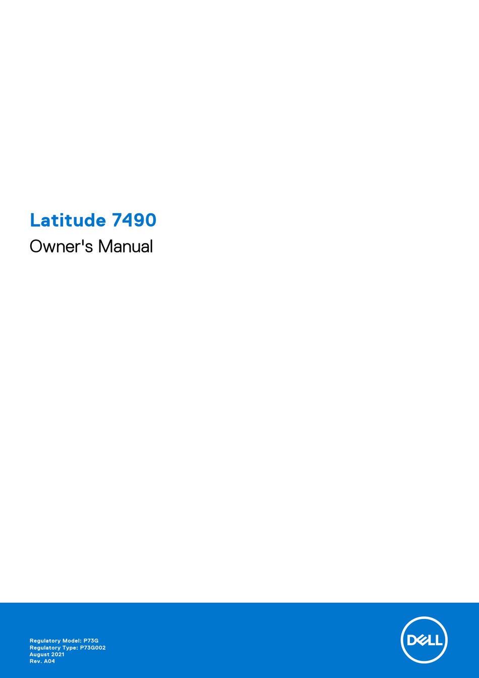 DELL LATITUDE 7490 OWNER
