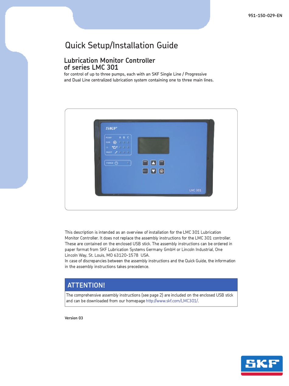 SKF LMC 301 SERIES INSTALLATION MANUAL Pdf Download ManualsLib