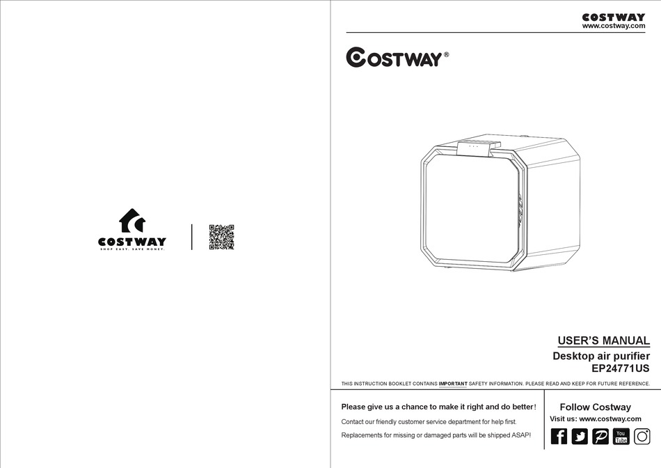 COSTWAY EP24771US USER MANUAL Pdf Download ManualsLib