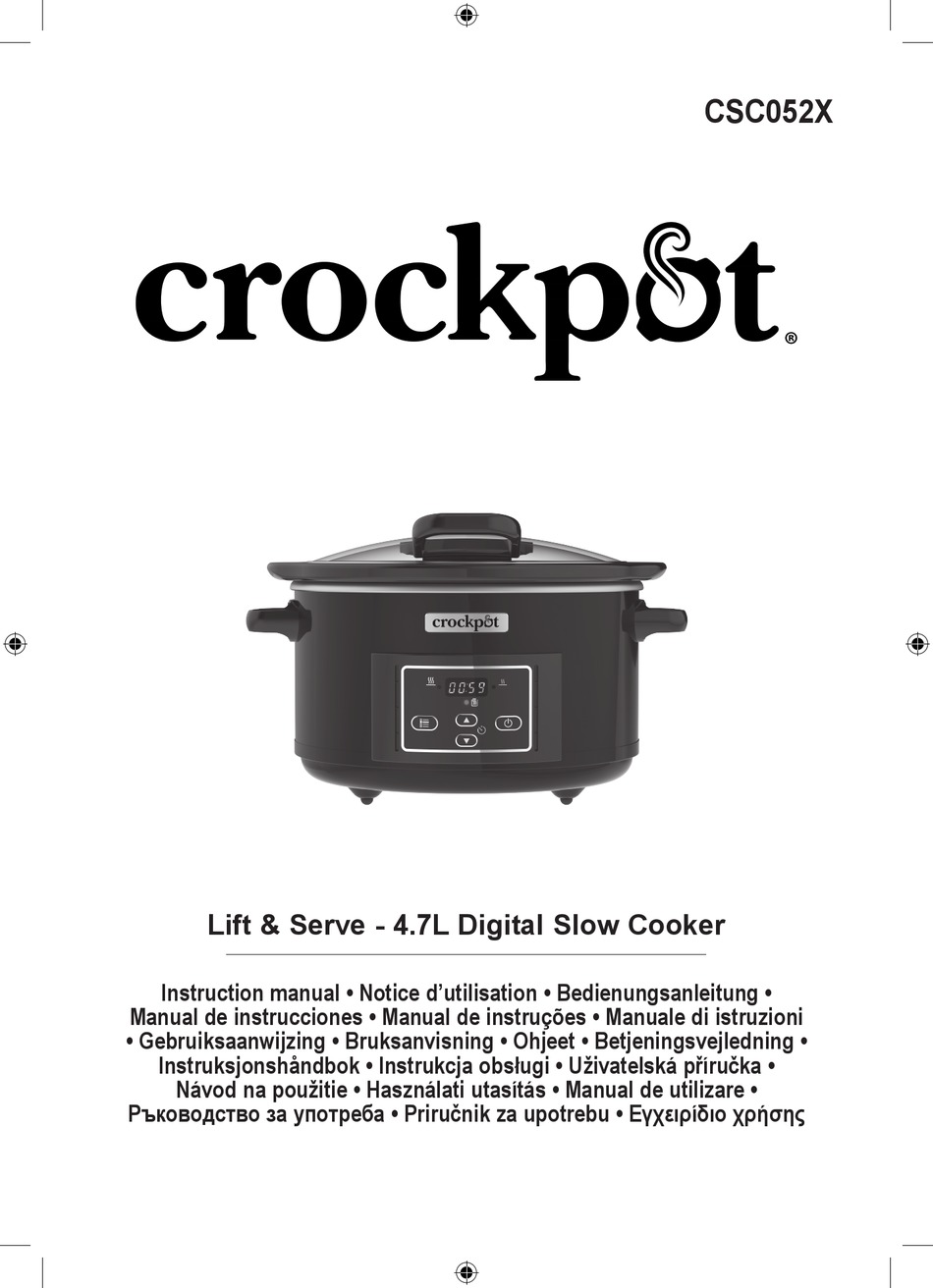 CROCKPOT CSC052X INSTRUCTION MANUAL Pdf Download ManualsLib