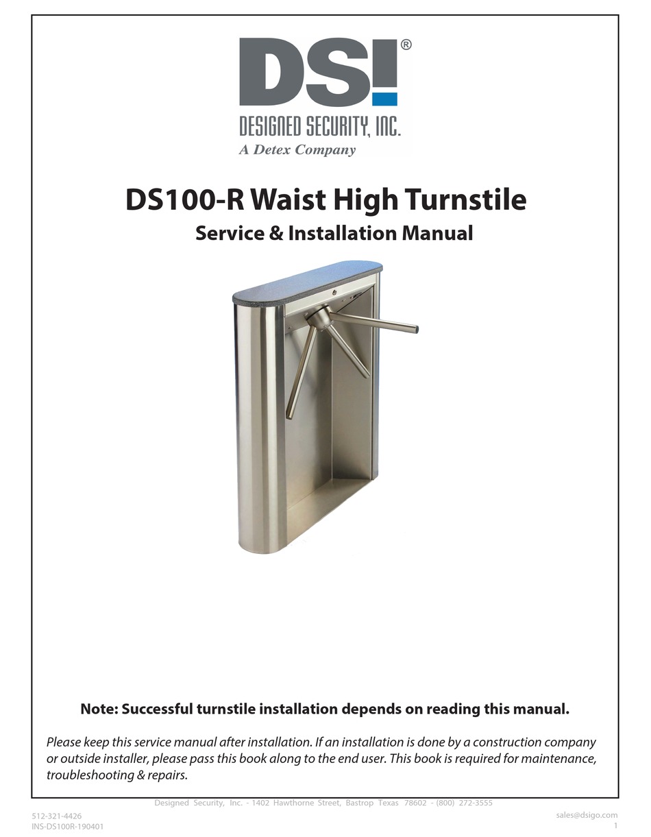 DETEX DSI DS100R SERVICE & INSTALLATION MANUAL Pdf Download ManualsLib