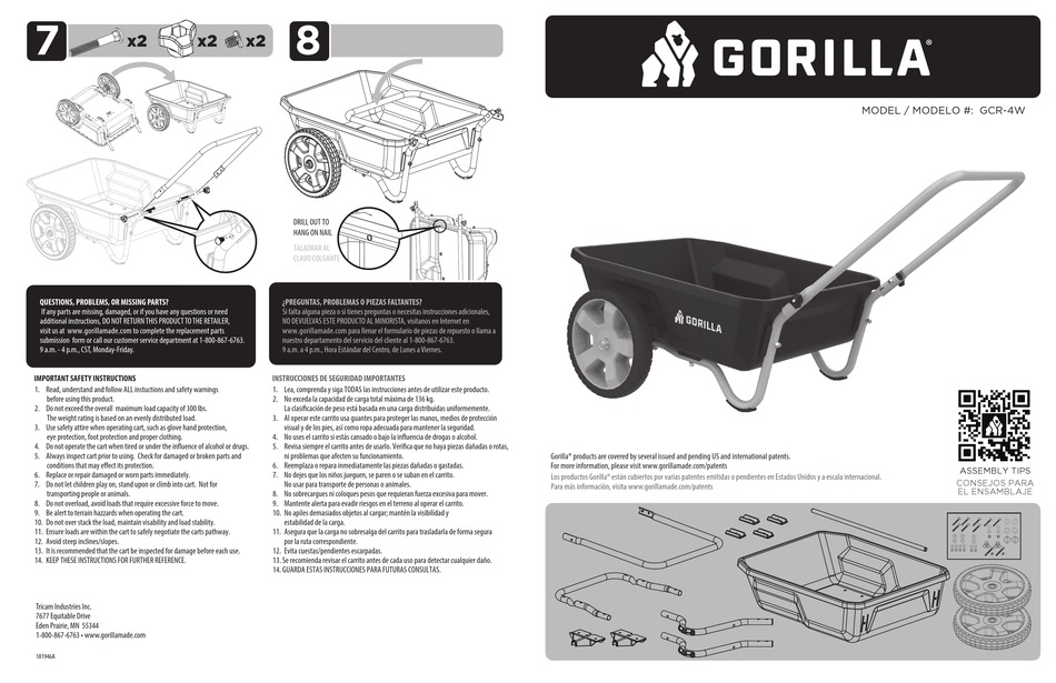 GORILLA CARTS GCR4W MANUAL Pdf Download ManualsLib