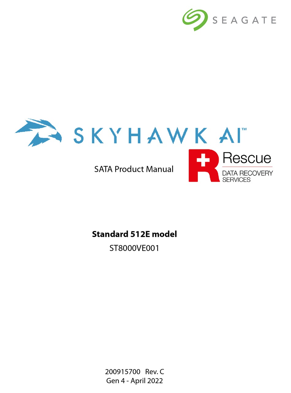 Seagate Skyhawk Ai St Ve Product Manual Pdf Download Manualslib