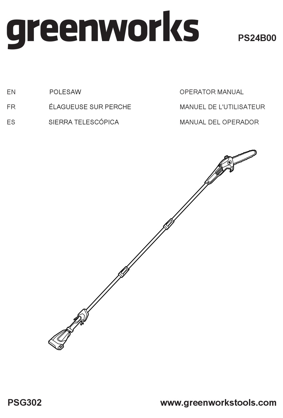 GREENWORKS PS24B00 OPERATOR'S MANUAL Pdf Download | ManualsLib