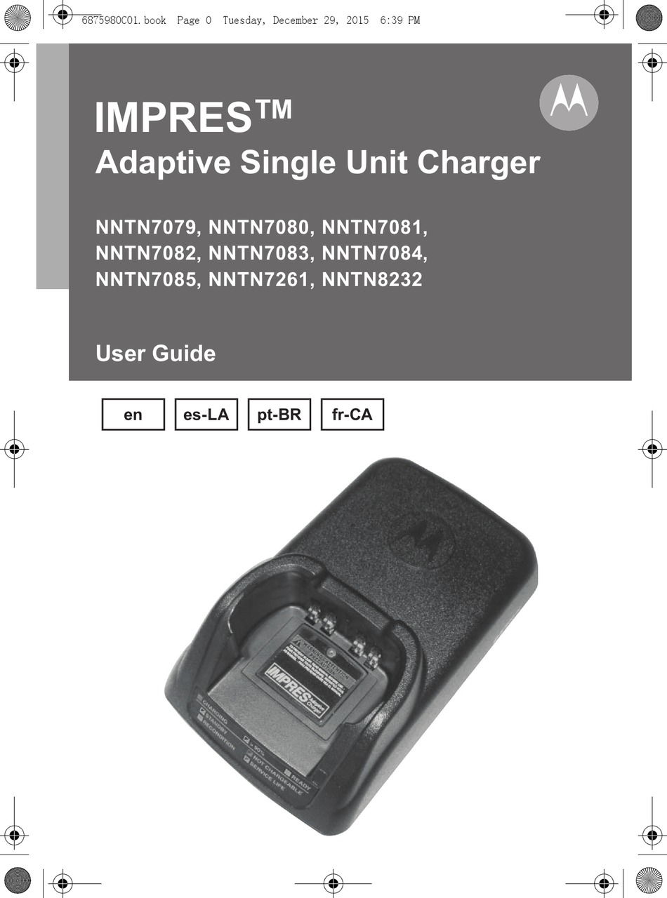 MOTOROLA IMPRES NNTN7079 USER MANUAL Pdf Download | ManualsLib