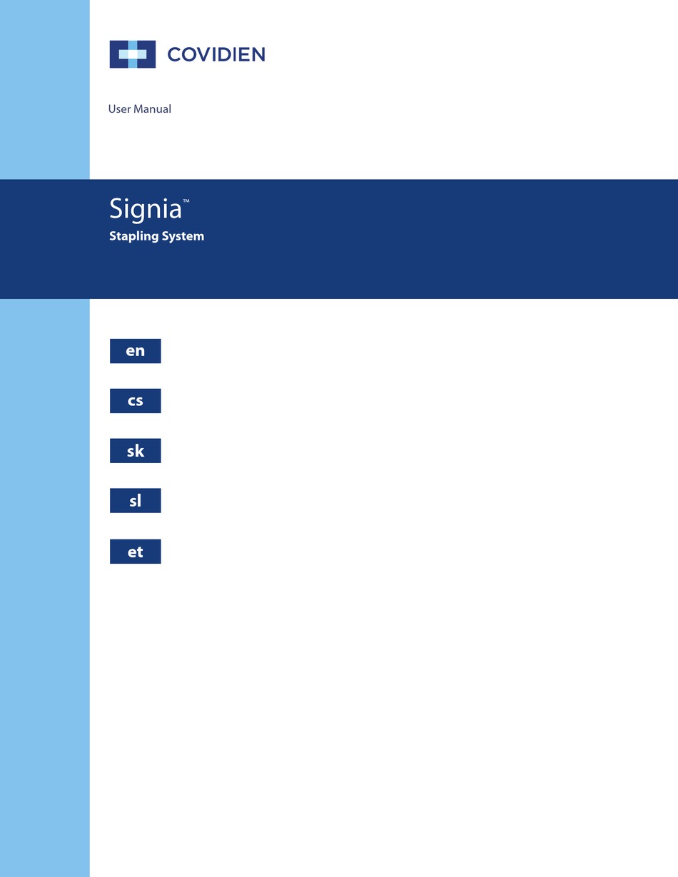 COVIDIEN SIGNIA STAPLING SYSTEM USER MANUAL Pdf Download ManualsLib