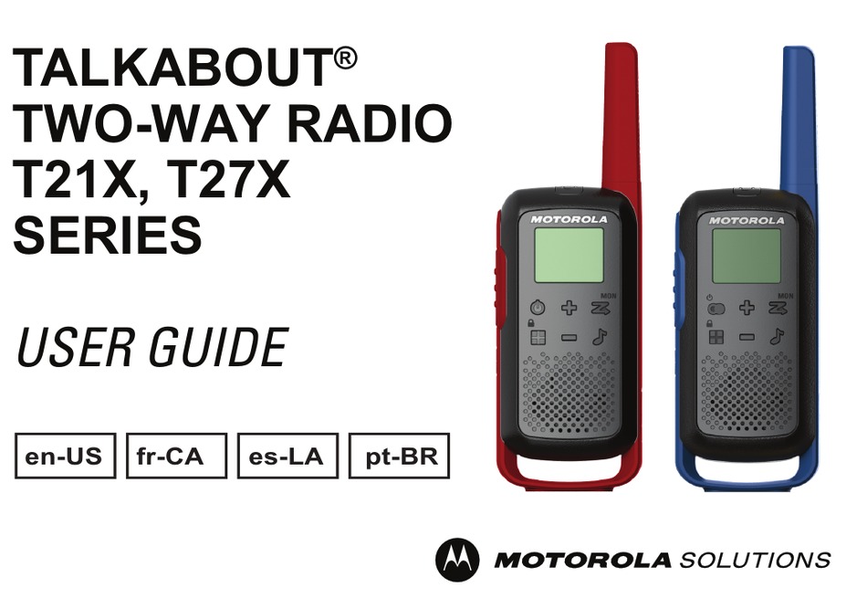 MOTOROLA TALKABOUT T21 SERIES USER MANUAL Pdf Download ManualsLib