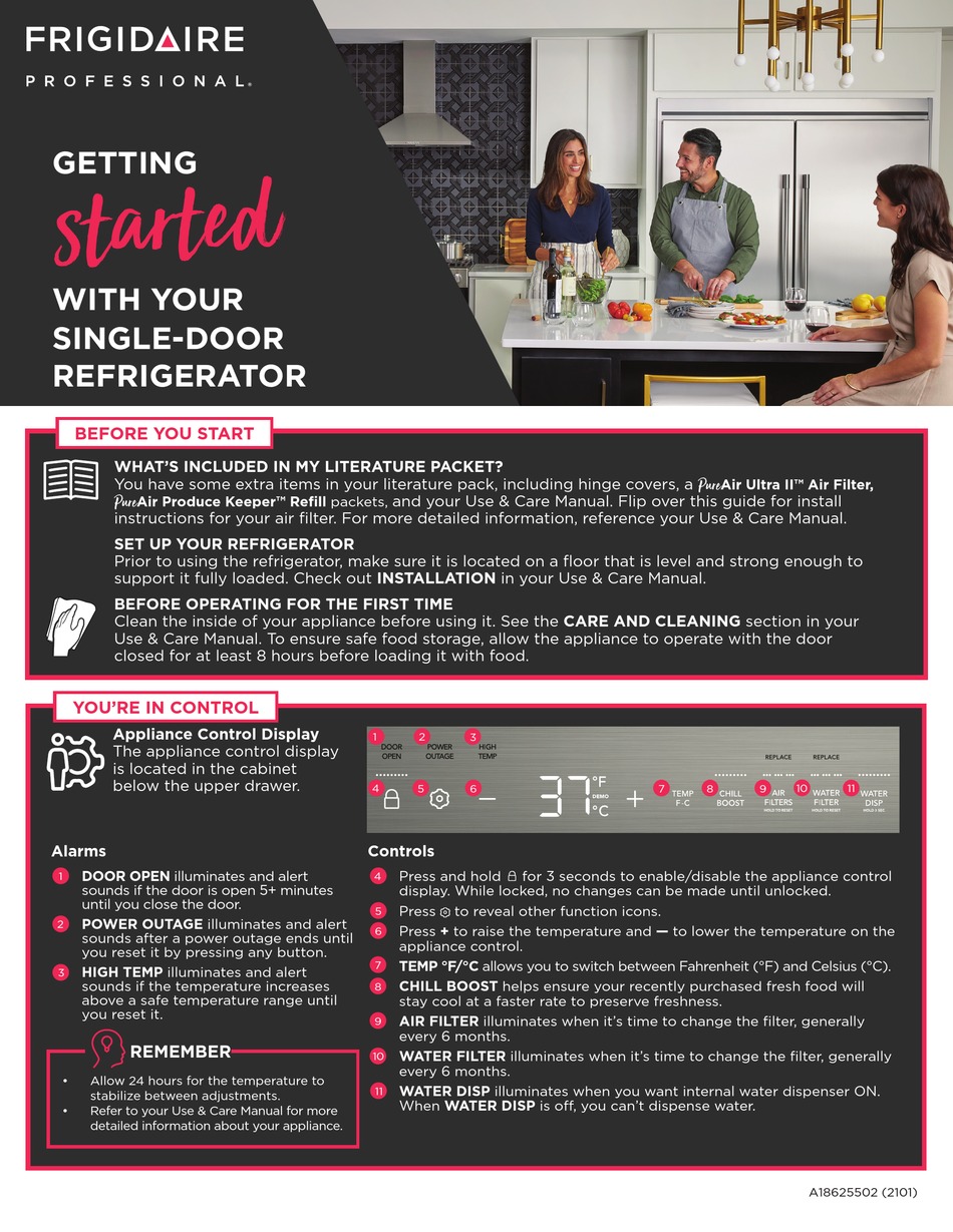 FRIGIDAIRE FPRU19F8WF GETTING STARTED Pdf Download ManualsLib