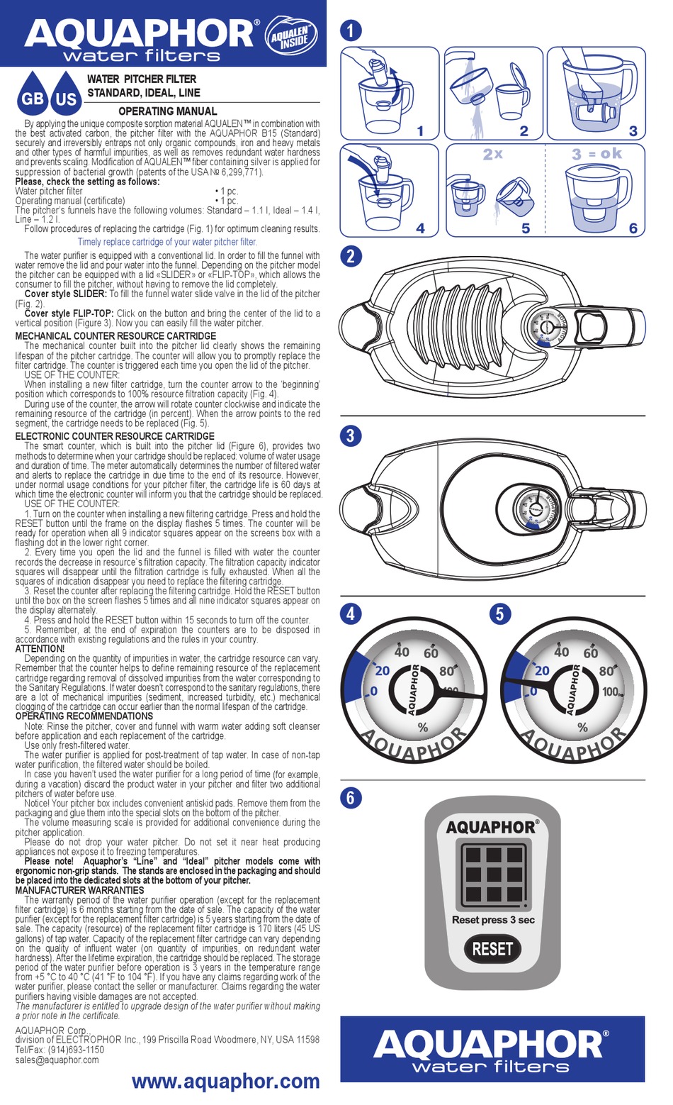 AQUAPHOR B15 STANDARD OPERATING MANUAL Pdf Download | ManualsLib