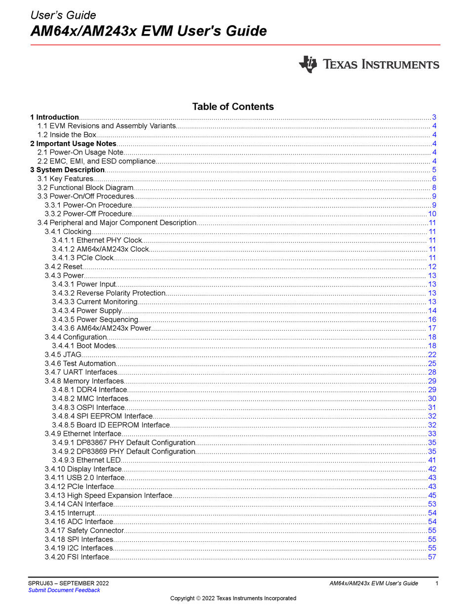 TEXAS INSTRUMENTS AM64X USER MANUAL Pdf Download | ManualsLib