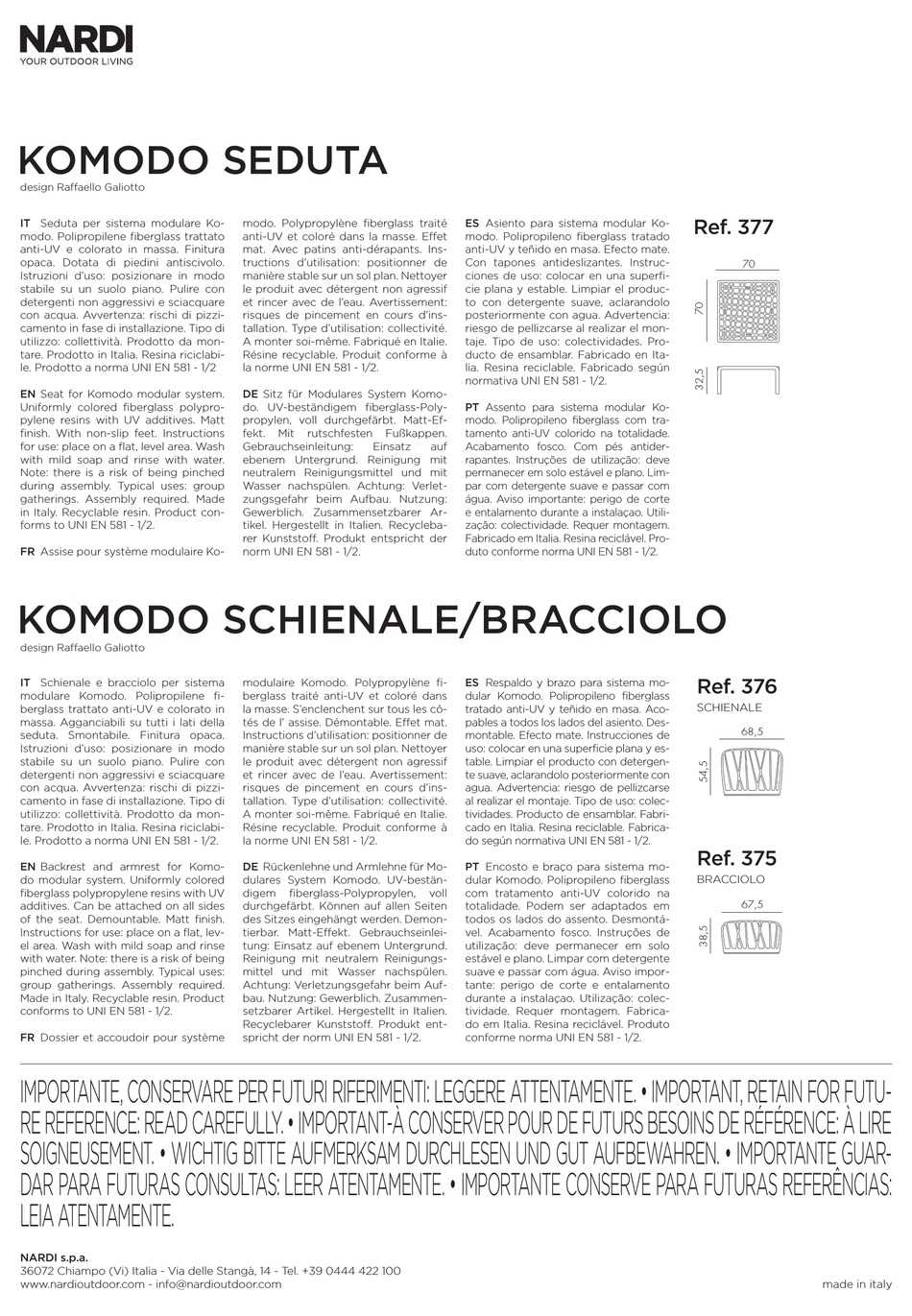 NARDI 377 MANUAL Pdf Download ManualsLib