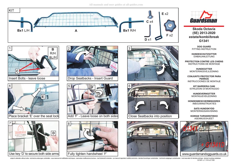 GUARDSMAN G1341 FITTING INSTRUCTION Pdf Download ManualsLib