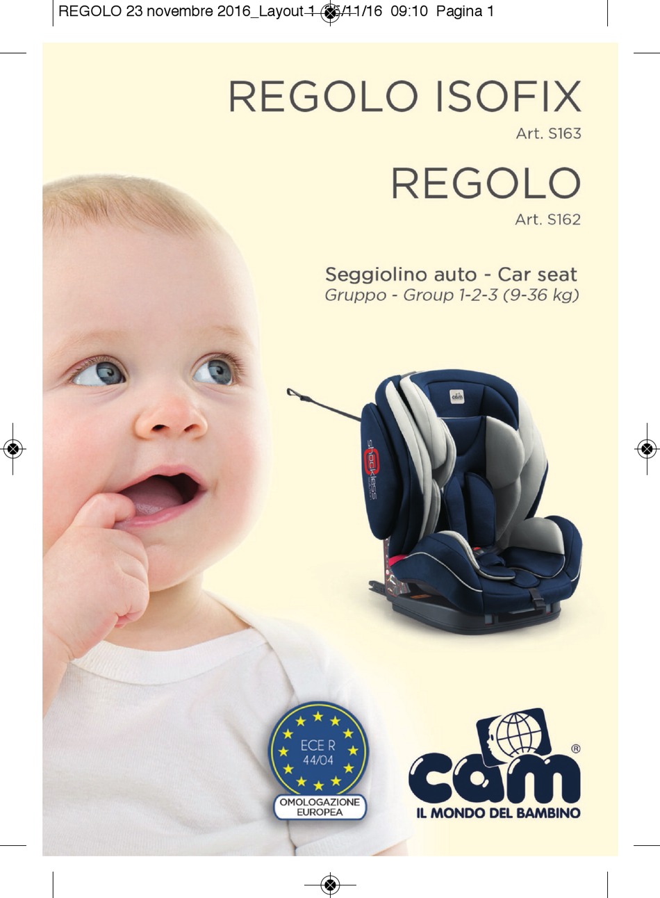 CAM REGOLO ISOFIX INSTRUCTIONS FOR USE MANUAL Pdf Download ManualsLib