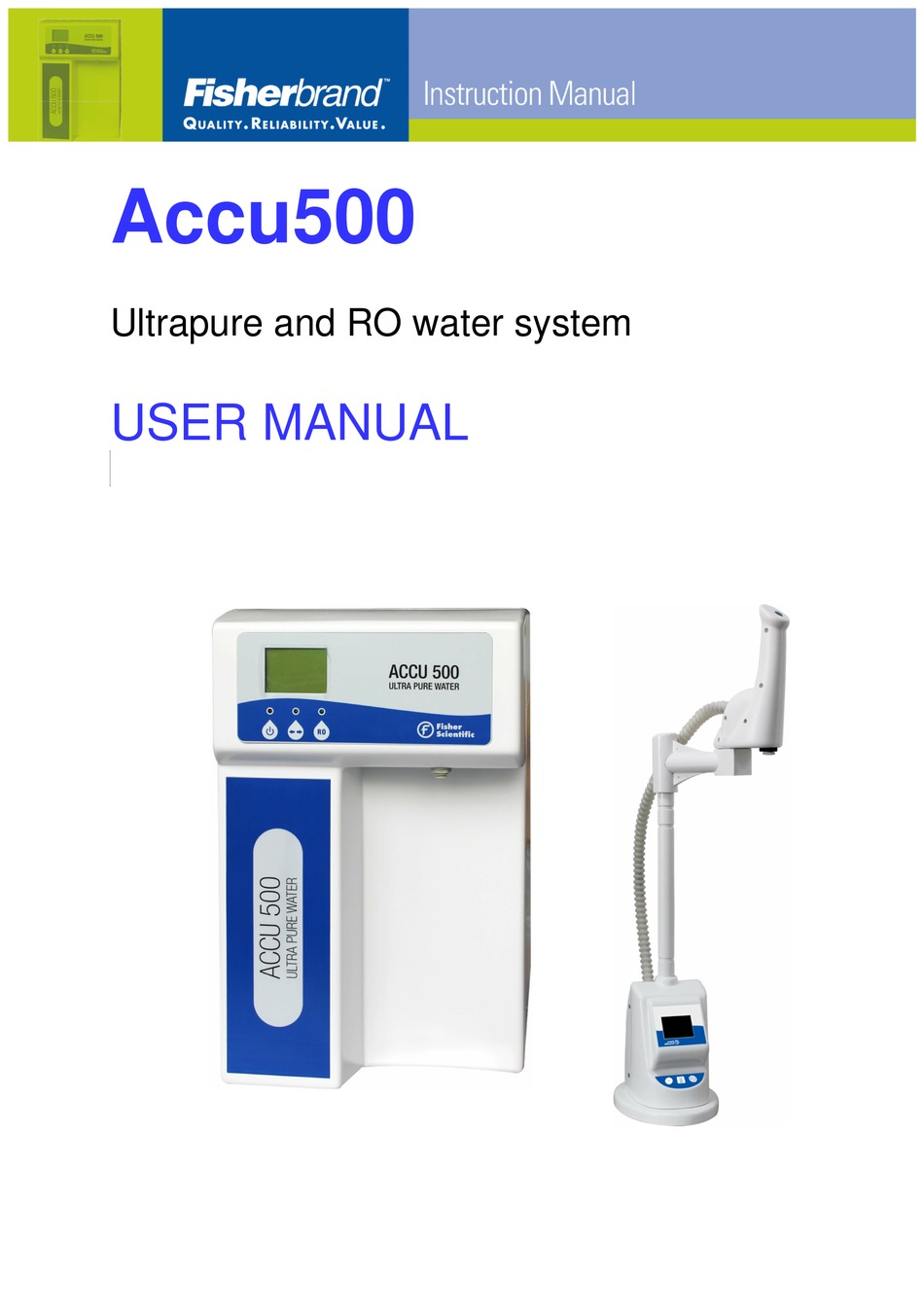 FISHERBRAND ACCU500 INSTRUCTION MANUAL Pdf Download ManualsLib
