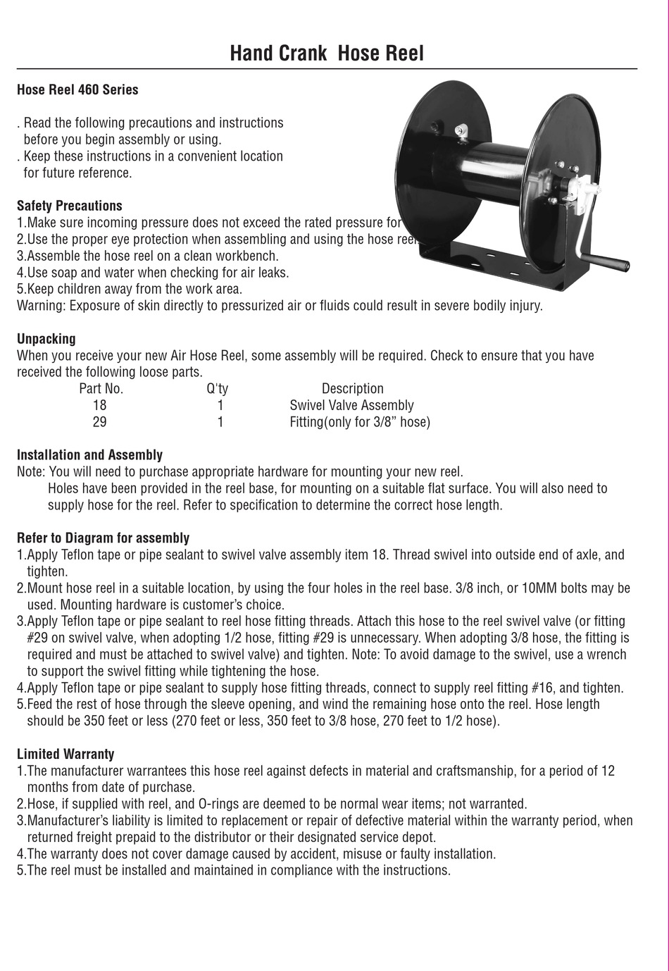 REELWORKS 460 SERIES MANUAL Pdf Download ManualsLib