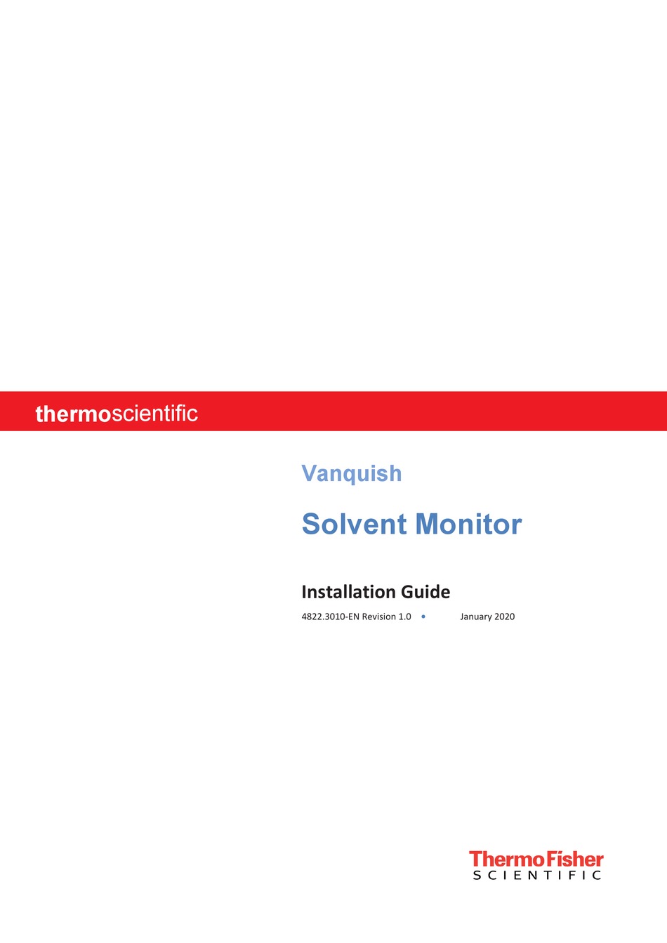 Thermo Scientific Vanquish Installation Manual Pdf Download Manualslib