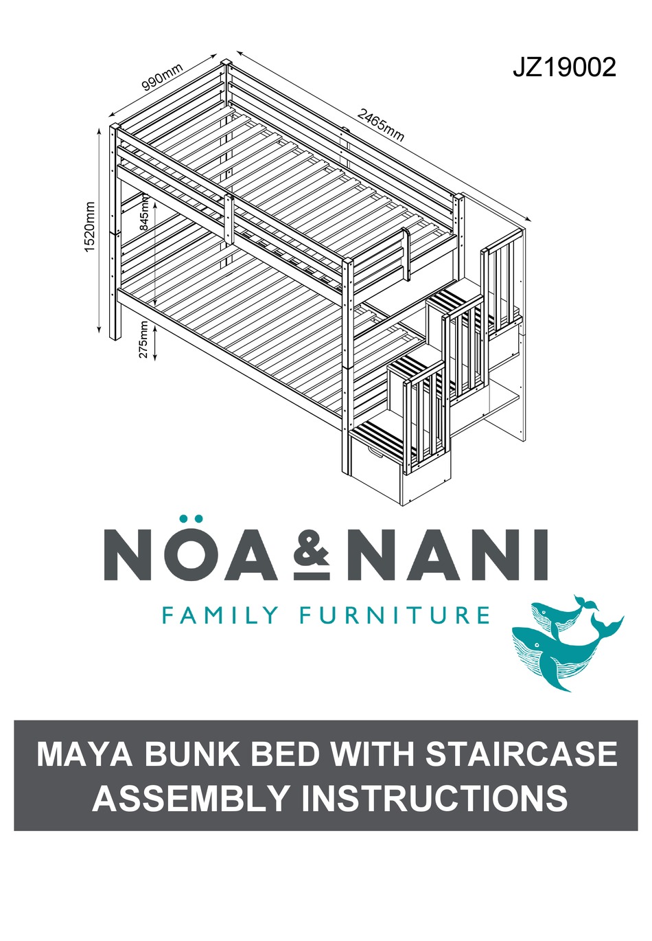 NOA & NANI MAYA JZ19002 ASSEMBLY INSTRUCTIONS MANUAL Pdf Download