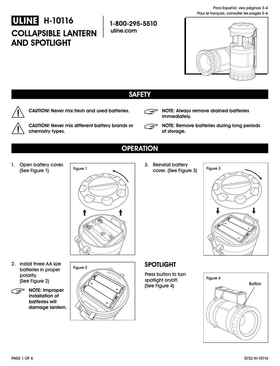 ULINE H10116 MANUAL Pdf Download ManualsLib