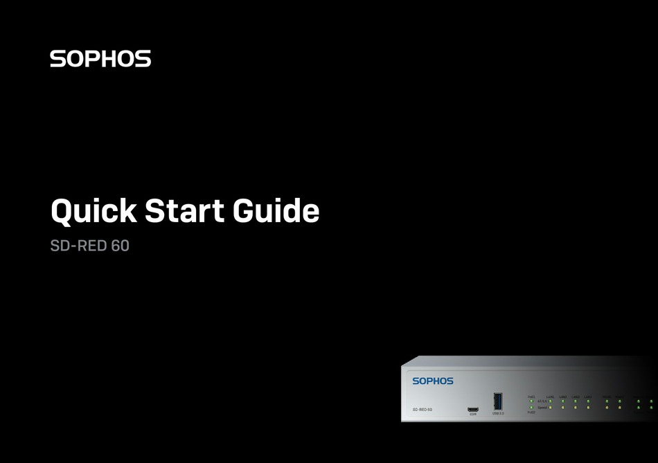 SOPHOS SDRED 60 QUICK START MANUAL Pdf Download ManualsLib