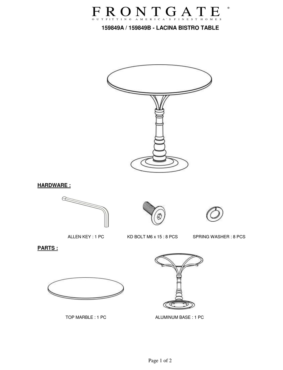 FRONTGATE LACINA 159849A QUICK START MANUAL Pdf Download ManualsLib
