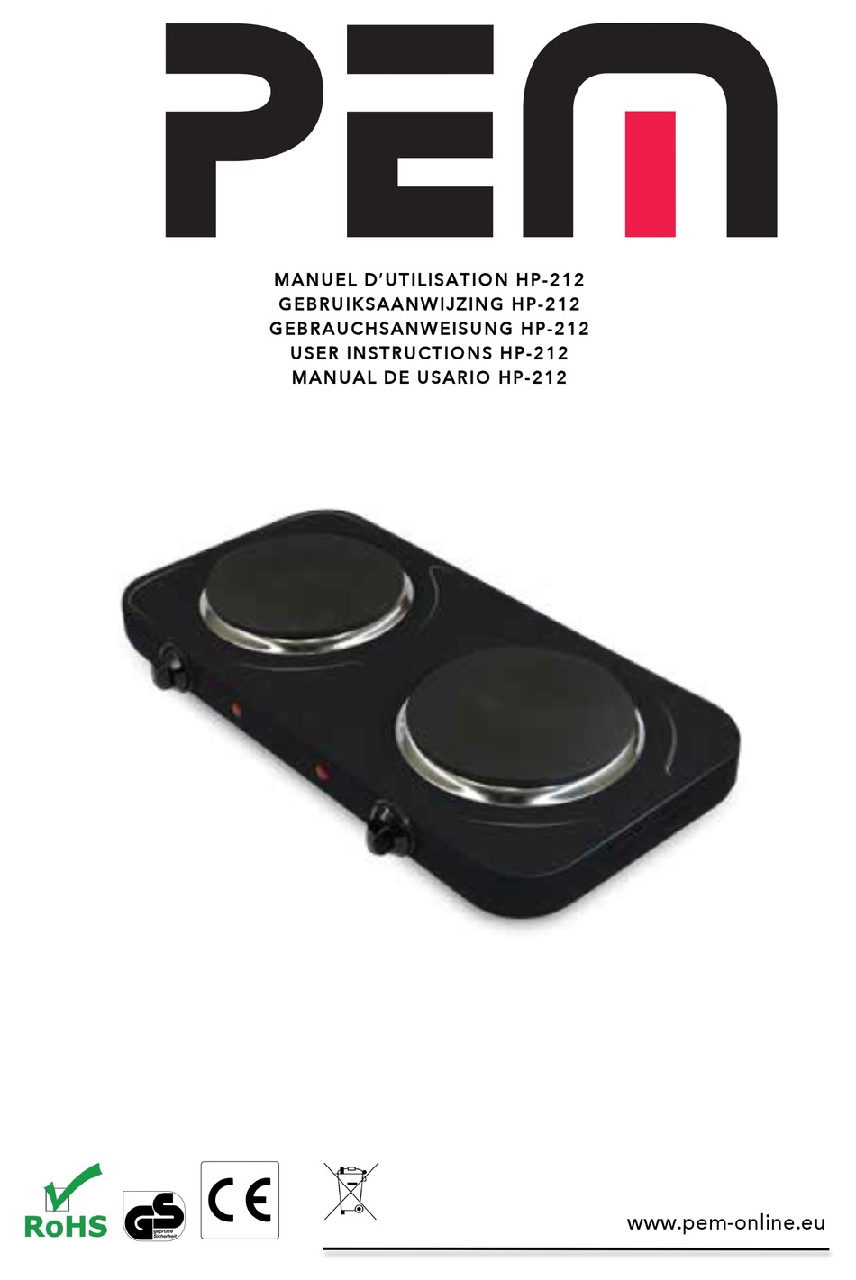PEM HP-212 USER INSTRUCTIONS Pdf Download | ManualsLib