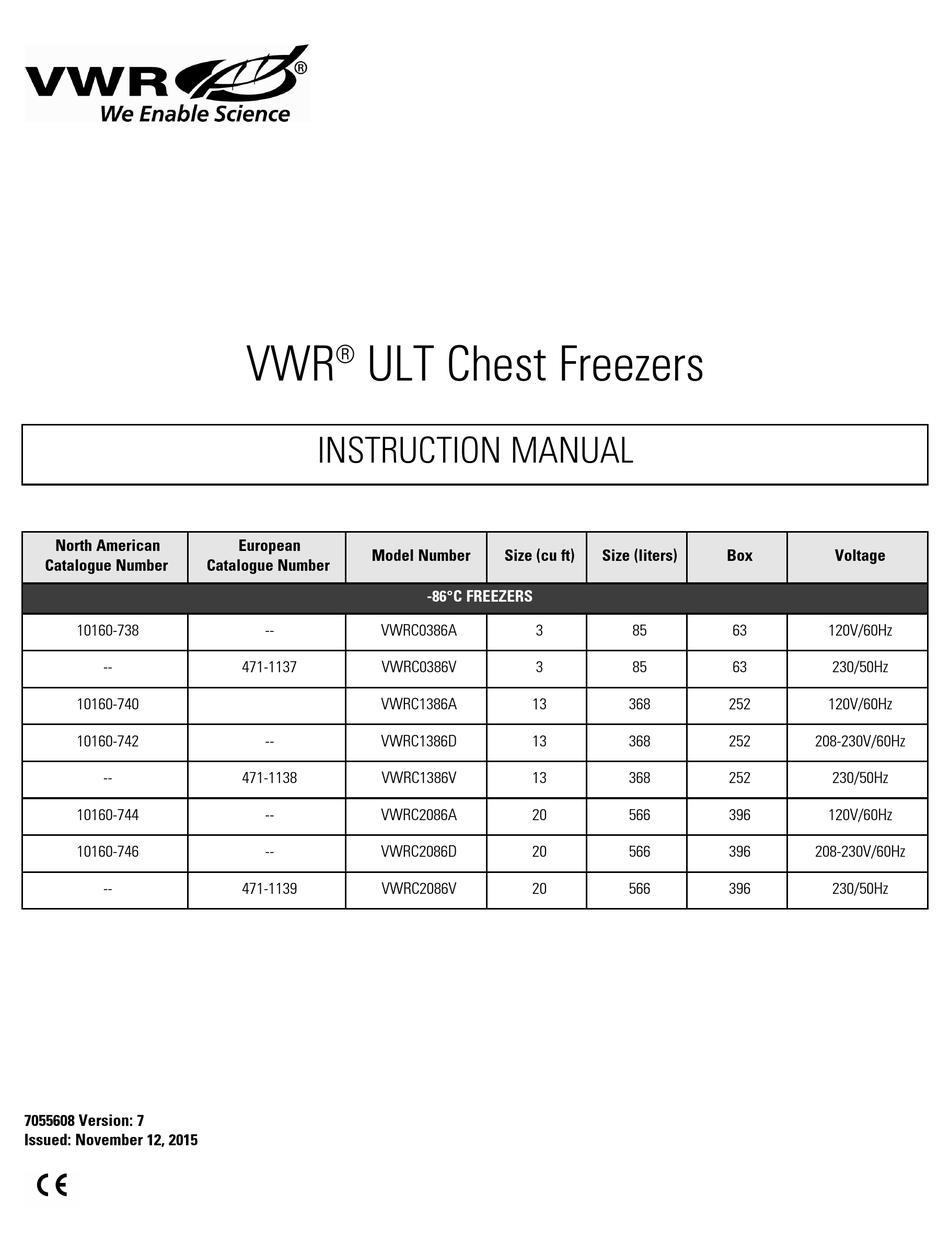 VWR VWRC0386A INSTRUCTION MANUAL Pdf Download | ManualsLib