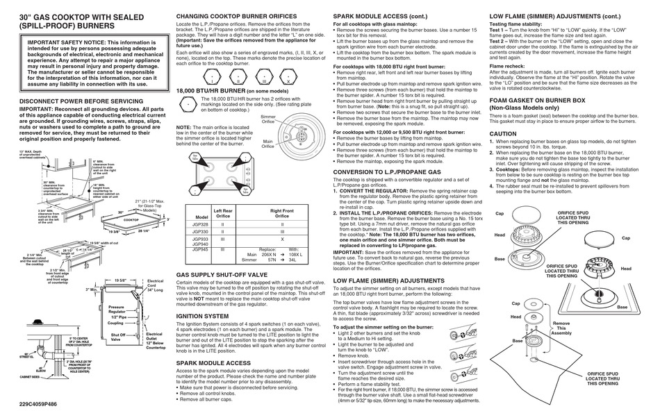 GE JGP328 QUICK START MANUAL Pdf Download | ManualsLib