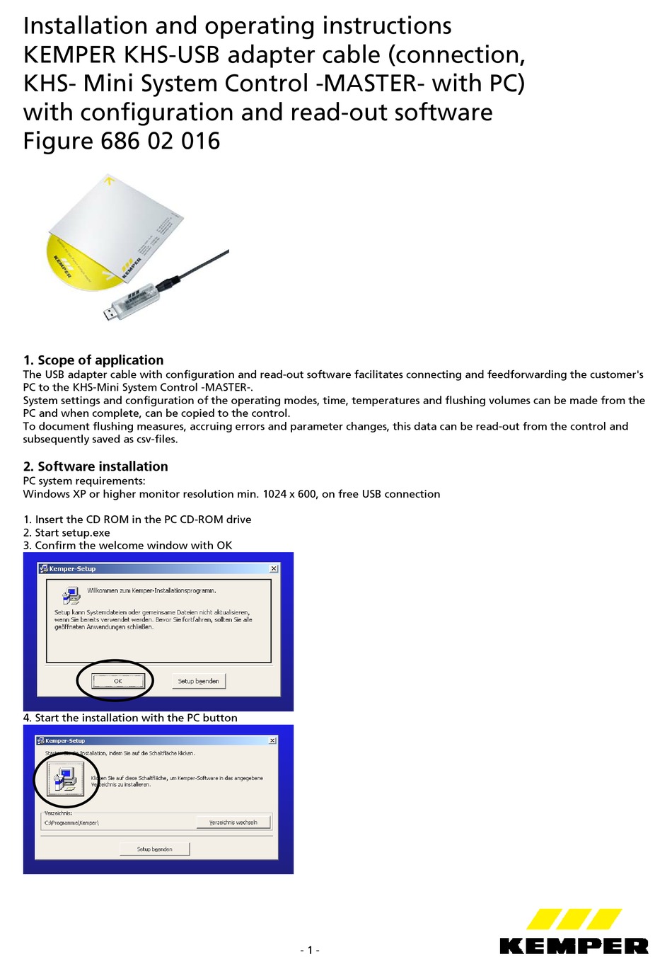 KEMPER 686 02 016 INSTALLATION AND OPERATING INSTRUCTIONS MANUAL Pdf