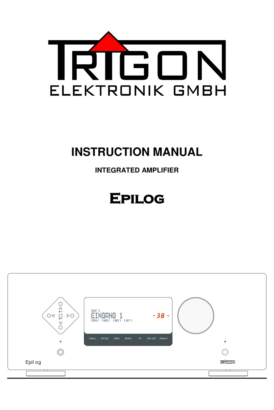 TRIGON EPILOG INSTRUCTION MANUAL Pdf Download ManualsLib