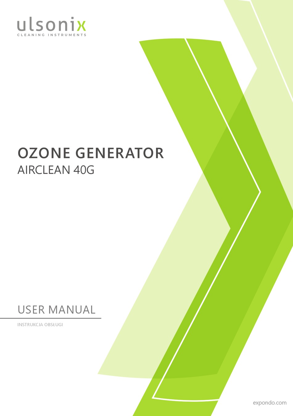 ULSONIX AIRCLEAN 40G USER MANUAL Pdf Download ManualsLib