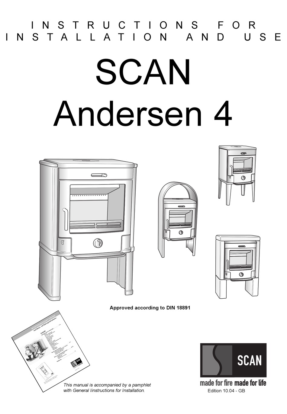 SCAN ANDERSEN 4 INSTRUCTIONS FOR INSTALLATION AND USE Pdf Download