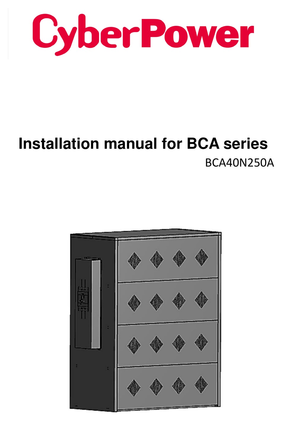 CYBERPOWER BCA SERIES INSTALLATION MANUAL Pdf Download | ManualsLib