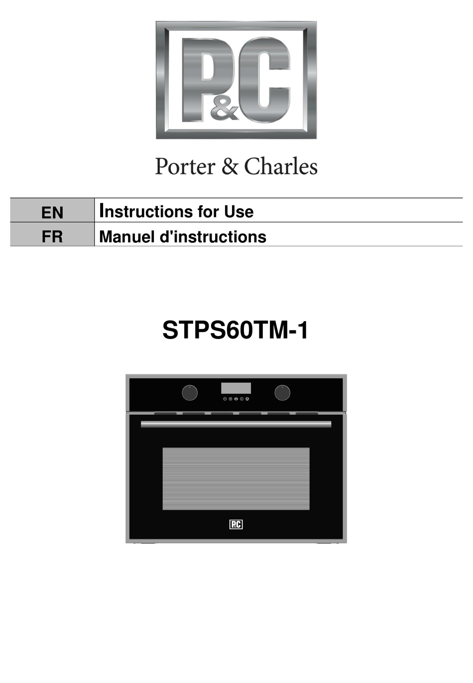PORTER & CHARLES STPS60TM1 INSTRUCTIONS FOR USE MANUAL Pdf Download ManualsLib